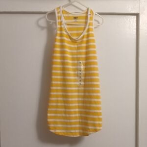 Old Navy Yellow & White Striped Girls' Tank Dress